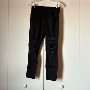 Flying Monkey Women’s Jeans black distressed skinny size 29